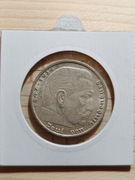 5 Marek (5 Reichsmark) Paul von Hindenburg 1936 srebro 0/900