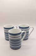 Kubki w paski kubeczki zestaw porcelanowe 3 szt