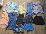 Duży zestaw ubranek letnich dla dziewczynki 122-128cm 