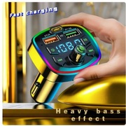 Transmiter nadajnik FM Bluetooth auto BT PD QC BASS 12V 24V ładowarka USB