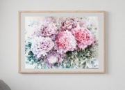 Obraz piwonie kwiaty akwarele DUŻY