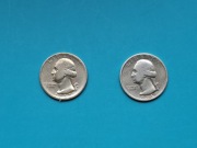 2 srebrne 1/4 dolara USA, 1934, 1943, Ag 900n6,25 gran