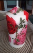 Świeca 22 cm ręcznie zdobiona 