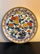 Japońska porcelanowy duży talerz, ręcznie malowany 37cm