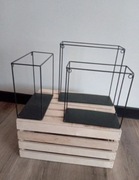 Zestaw 3metalowyvh półek ściennych w stylu loft