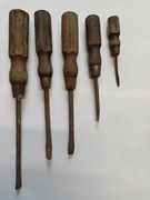 Stare śrubokręty płaskie zestaw