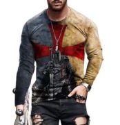 Koszulka męska t-shirt długi rękaw Miecz nadruk