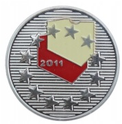 Srebrny medal – Polska Prezydencja w UE 2011 Skarbnica Narodowa certyfikat