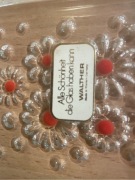 2 półmiski w kwiatki Walther Glass