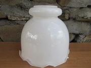 Szklany Duży Klosz_BIAŁY POŁYSK_lampa naftowa_zwis_zew 90 mm