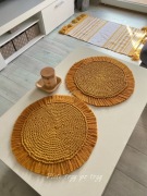Podkładka na stół boho pod talerz ze sznurka 