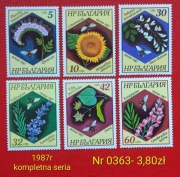 Znaczki flora:0363: kwiaty, owady- Bułgaria 1987r **