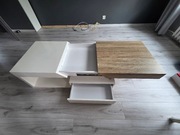 Stolik kawowy, ława z szufladą i rozsuwana