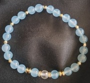 Bransoletka z jadeitem, hematytem i kryształem górskim 