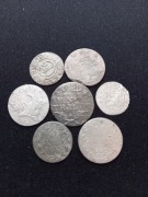 Zestaw starych srebrnych monet , srebro