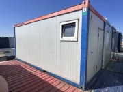 KONTENER SANITARNY WYPOSAŻONY 2x PRYSZNIC 2x WC 2x PISUAR 5x UMYWALKA