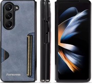 ETUI GUMA CASE SAMSUNG GALAXY Z FOLD 5 FORENW NIEBIESKIE RETRO SKÓRZANE