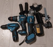 Zestaw narzędzi GISAM Wkrętarka, Szlifierka, akumulator OKAZJA