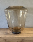 Duży wazon szklany bursztynowy 52x22 cm-nowoczesny loft 