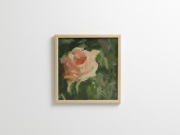 Oryginalny obraz olejny "Róża" w drewnianej ramie