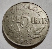 KANADA 5 Cents 1927