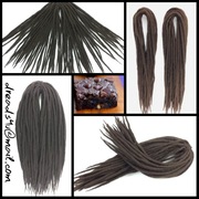 Wełniane dredloki - czekoladowe brawnie - DE 30szt