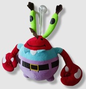 SpongeBob Kanciastoporty Pan Krab maskotka z przyssawką 25cm