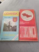 Mapy Gdańsk i Czechosłowacja 