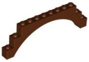 LEGO 2 x 6108 łuk 1x12x3 - brązowy reddish