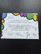 Podpis ręczny Werki Superki z Friendz i drukowane podpisy reszty