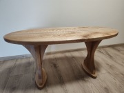 Stolik ręcznie robiony artystyczny owalny