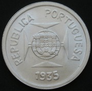 Indie Portugalskie 1 rupia 1935 - srebro - stan 1/2