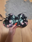 Zawieszka Serduszko 12cm+wstążka Wzór kwiatowy 