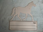 Tabliczka na boks szara metalowa nowa 