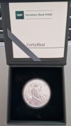 Srebrna moneta 10 złotych 200-lecie Zakładu Narodowego im. Ossolińskich