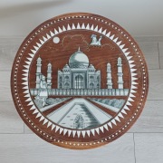 Stolik kawowy z intarsją Taj Mahal