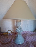 LAMPKA NOCNA ĆMIELÓW PORCELANA KOBIETA Z ROGIEM  PRL
