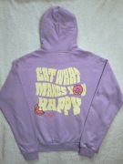 Męska bluza DEF | liliowa bluza z kapturem purple basic oversized hoodie