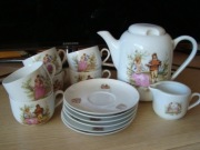 Serwis Karolina Kawa Herbata Porcelana Lata PRL 70/80.