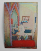 Jan Wodyński Wnętrze z aktem pocztówka 