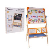 Drewniana Dwustronna Tablica Z Papierem + Akcesoria