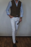 Letnie Białe Jeansy Top Man Fason Slim Rozmiar 32 175/80 | Stan Idealny