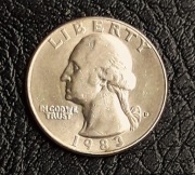 QUARTER  DOLLAR---1983--D---USA-