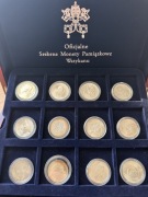 Watykan, Kolekcja Srebrne monety pamiątkowe - 142,80g Ag certyfikaty