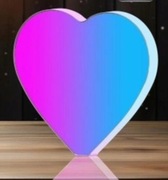 Lampka nocna LED RGB serce świecąca w rytm muzyki 