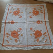 Vintage obrus lniany 160cm x 140cm PRL