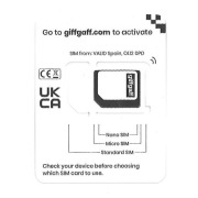 Karta sim giffgaff UK Anglia BEZ REJESTRACJI internet tanie pakiety
