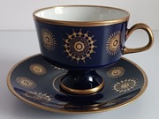 FILIŻANKA + TALERZYK PORCELANA FINE CHINA LICHTE ECHT KOBALT