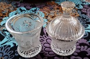 Komplet cukiernica i dzbanuszek kryształowy- z czasów PRL-u