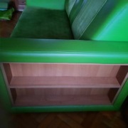 Sofa_Kanapa dwuosobowa– rozkładana– ekoskóra + flock